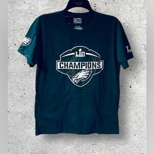 NWT Fanatics Youth NFL Philadelphia Eagles Super Bowl LII 2018 Champions Tee